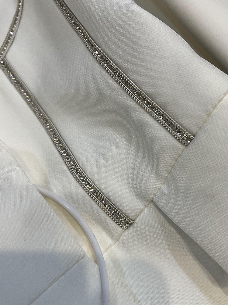 Aella white long coat