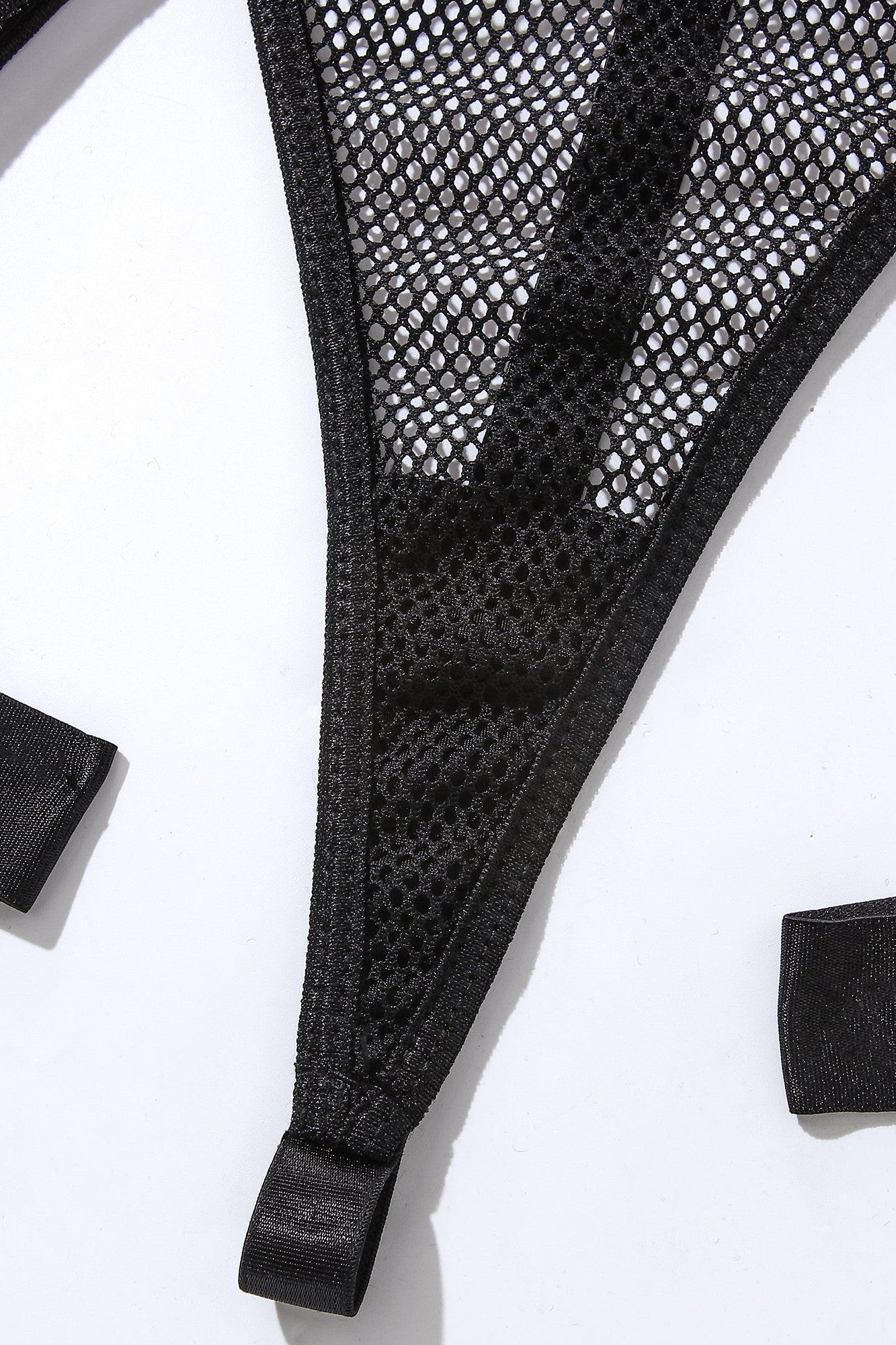 Ladies Sexy Black or Red Mesh Garter Set with Bra, Panty, Skirt & Choker