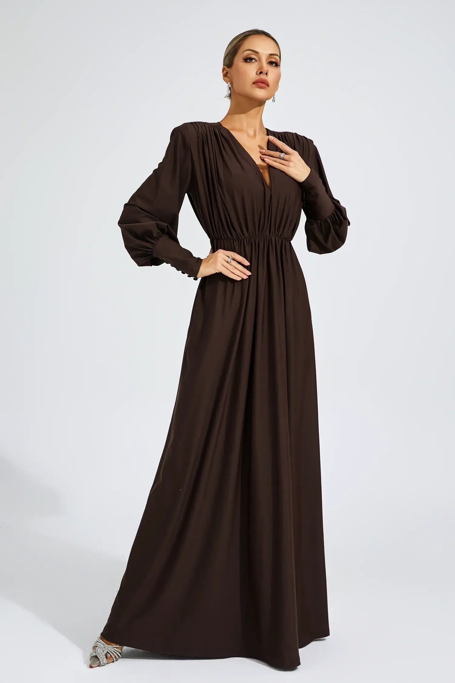 Annabel Brown maxi dress