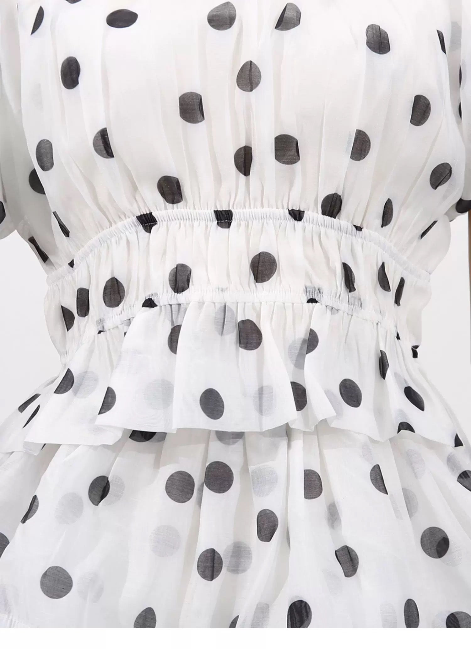 Odette Tiered Dot Dress