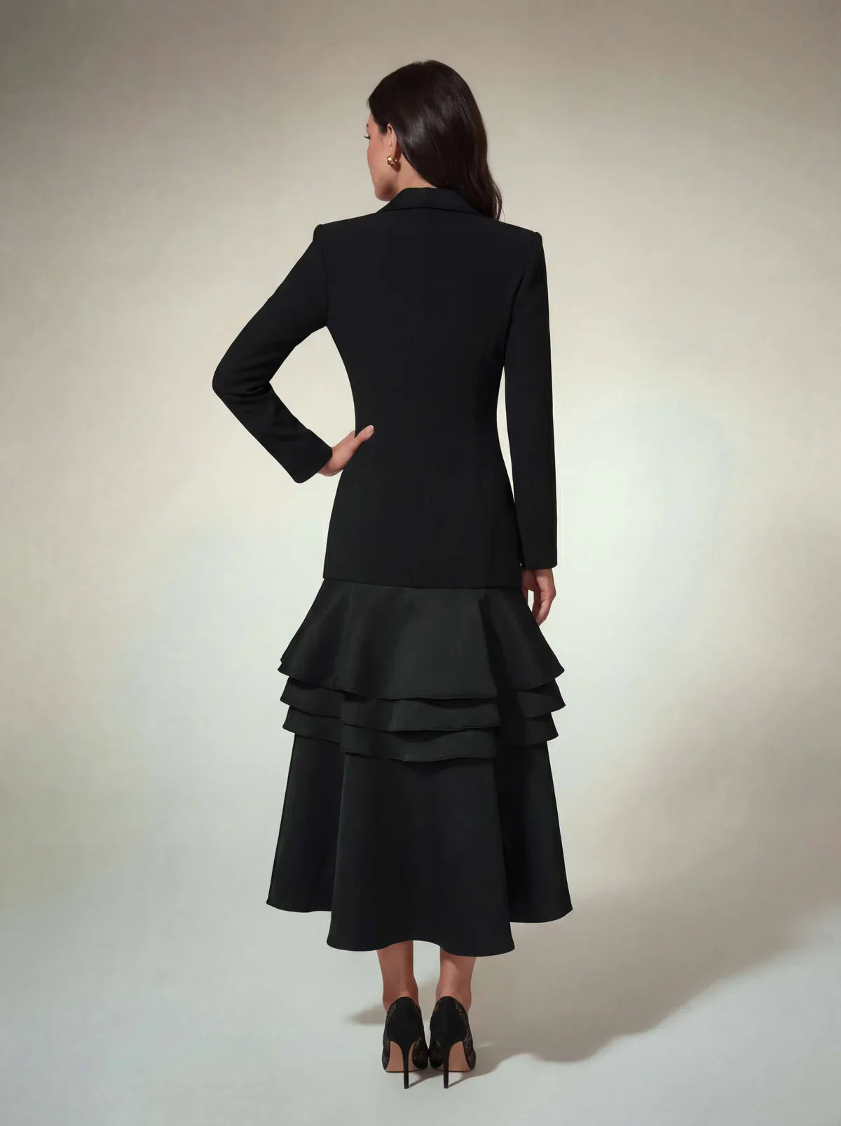 Valentina Tailored Ruffle Dress