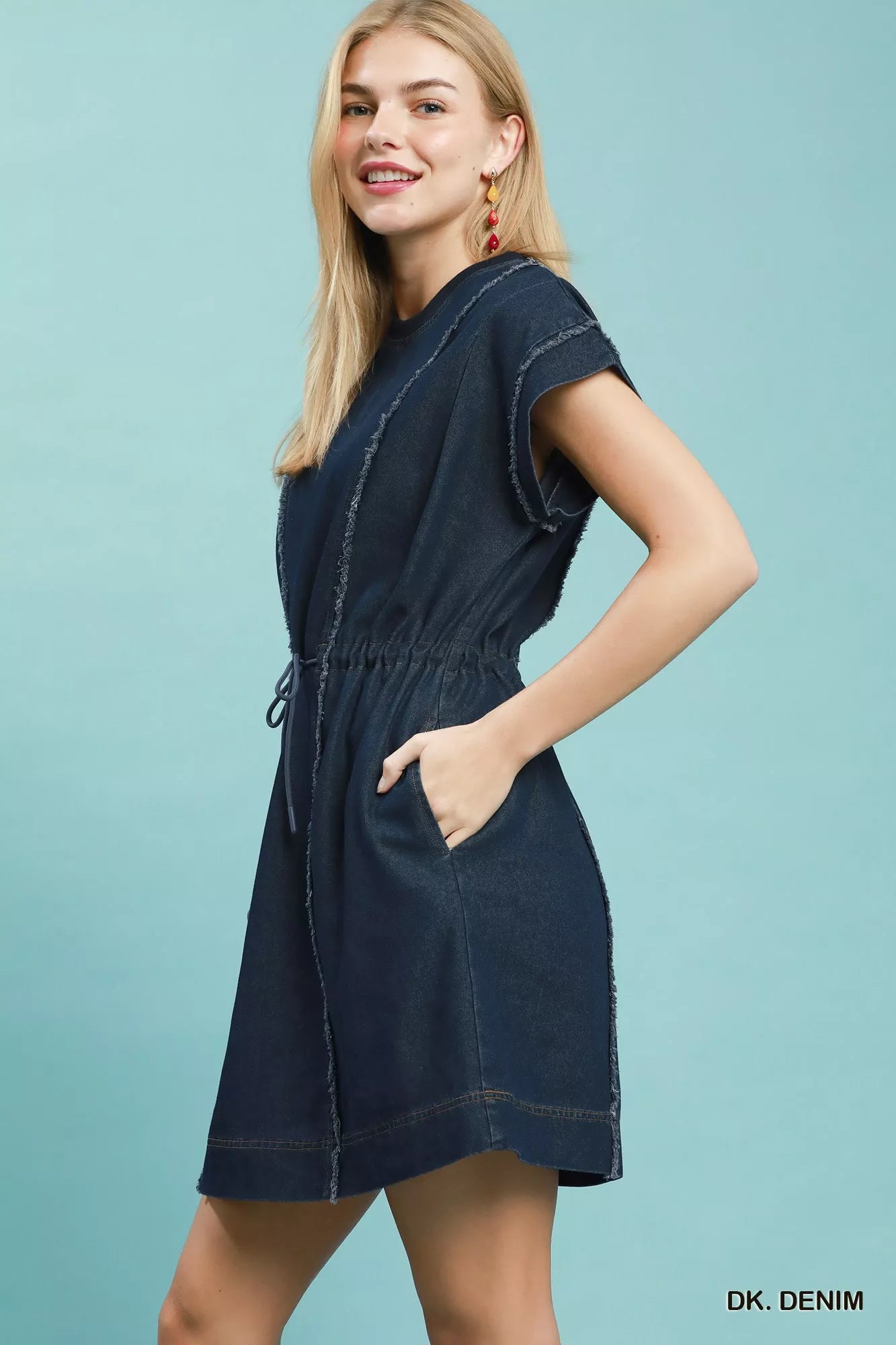 Dark Navy Denim Mini Dress