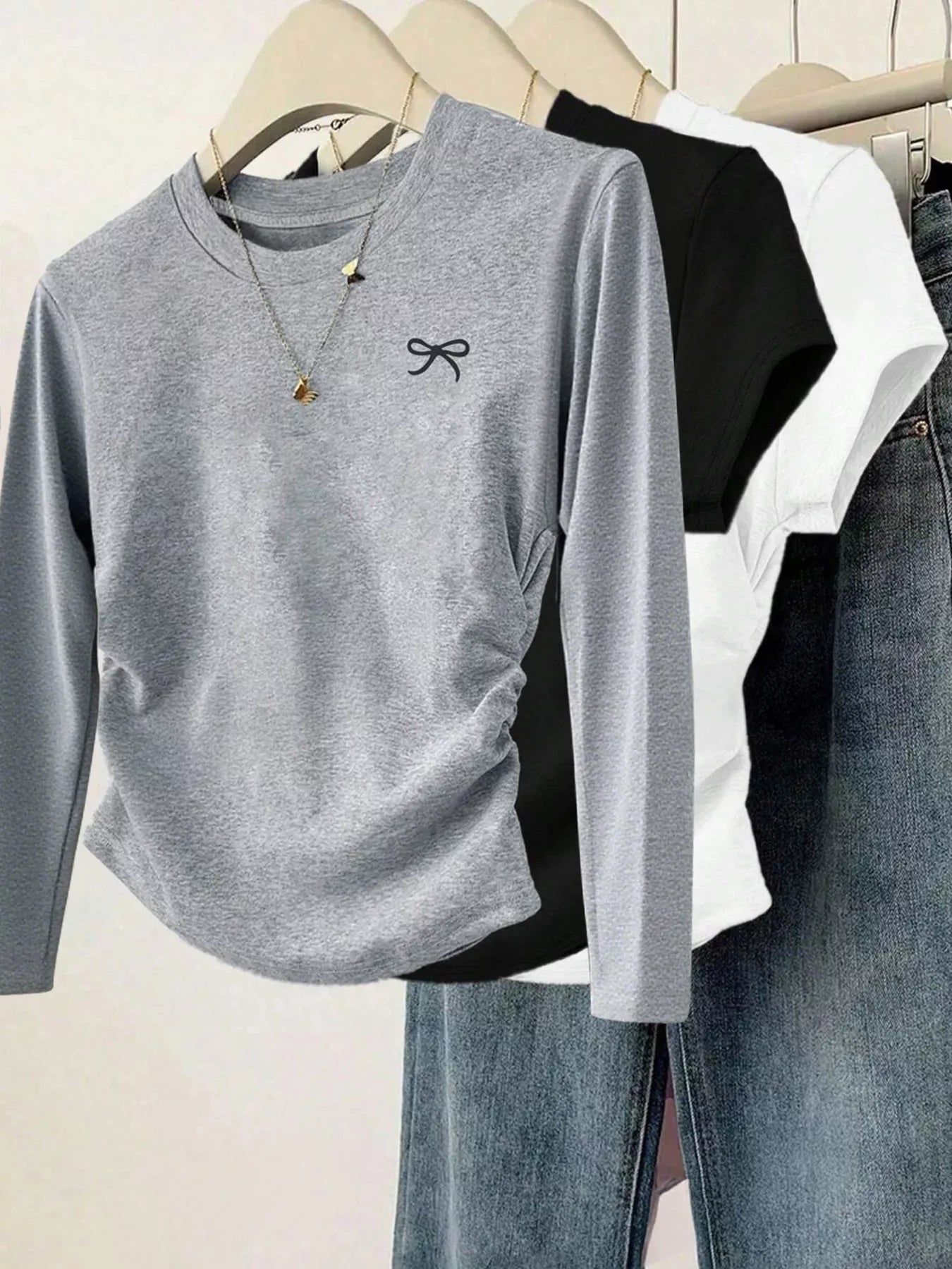 Bow Long Sleeve T-Shirt