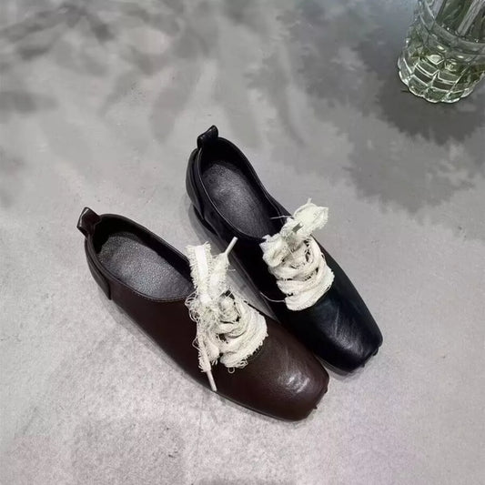 Square Toe Block Heels Pumps