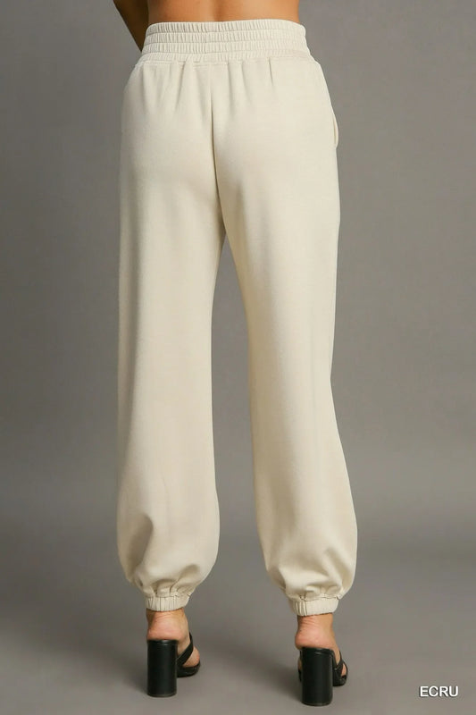 Relaxed Fit Joggers with Front Stitching