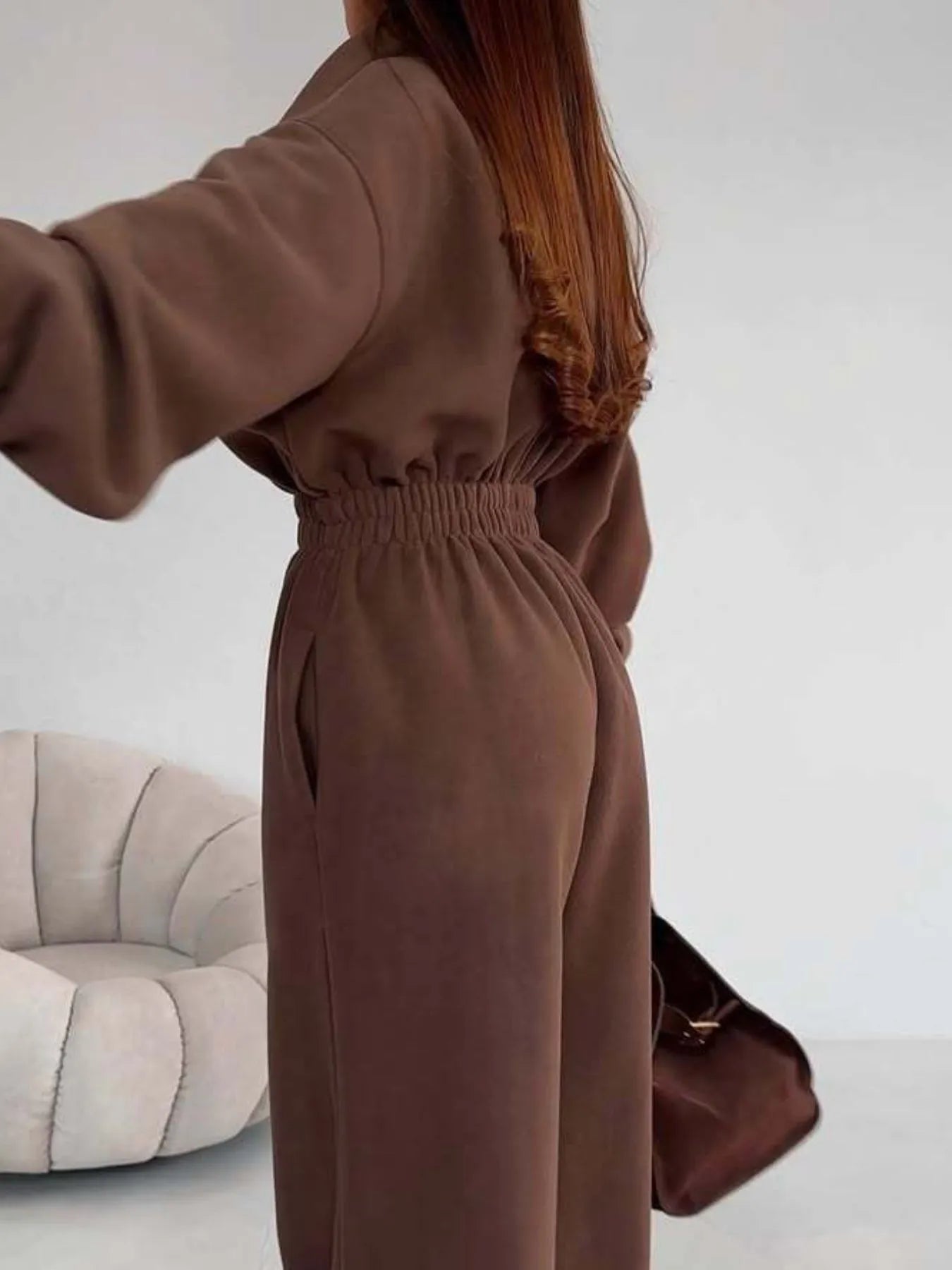 Women's Jumpsuit Zip Front Long Sleeve