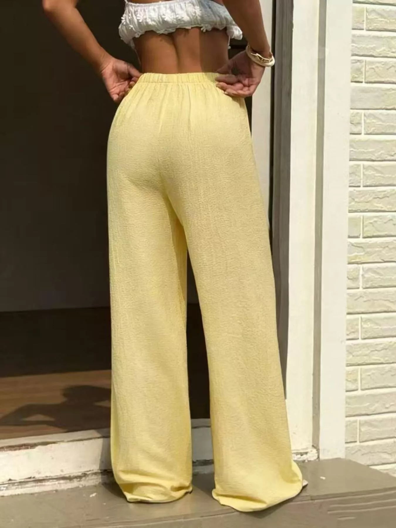 Plus Size Wide Leg Pants - High Waisted