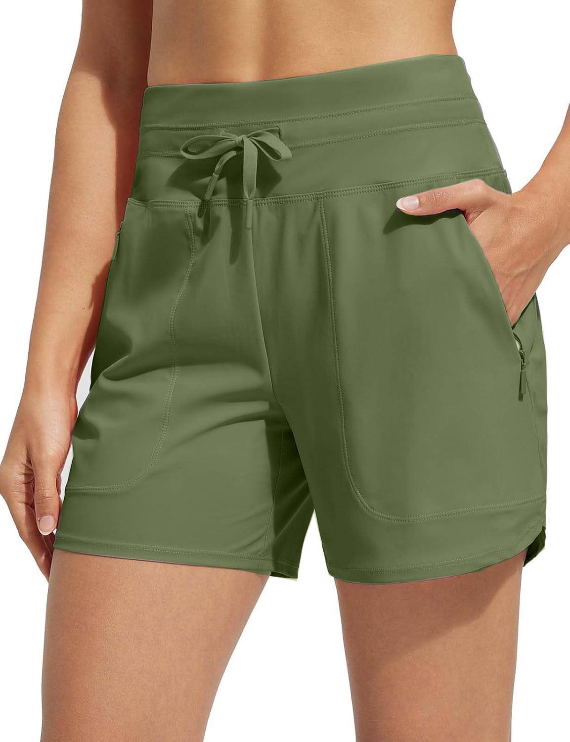 Women's 5" Swim Board Shorts High Waisted Quick Dry Swimsuit Swimming Bottoms(Buy 2 Free Shipping)