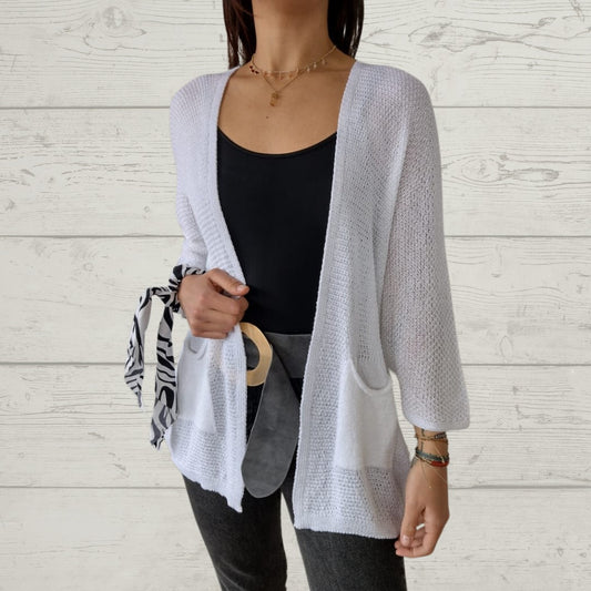 Thread 3/4 Sleeve with Pockets Cardigan