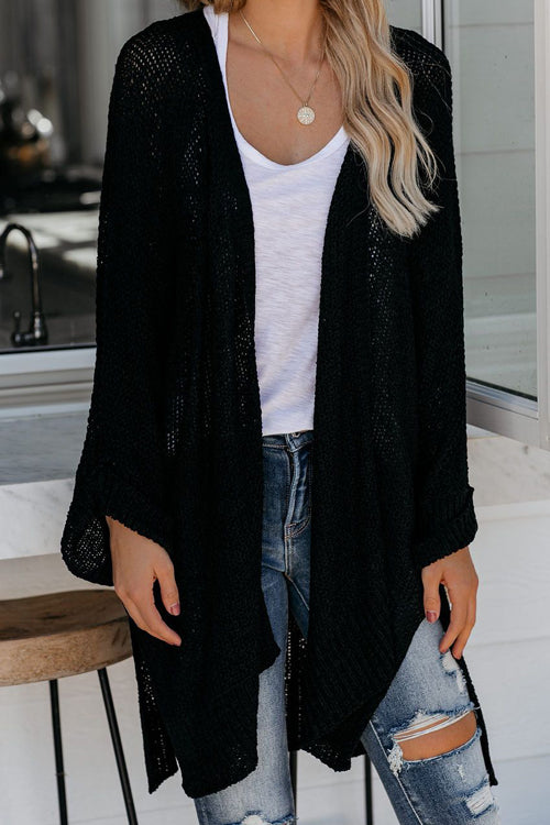 Afternoon Daydream Long Sleeve Knit Cardigan Black