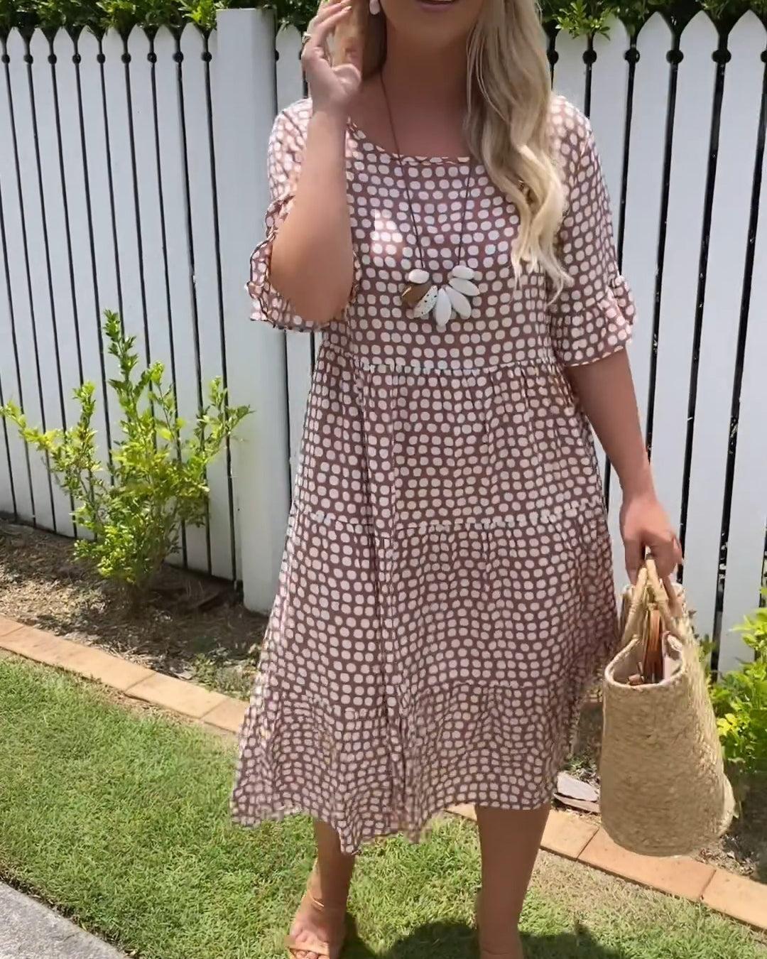 Rebecca – Lässig-schickes Midikleid mit Rüschenärmeln