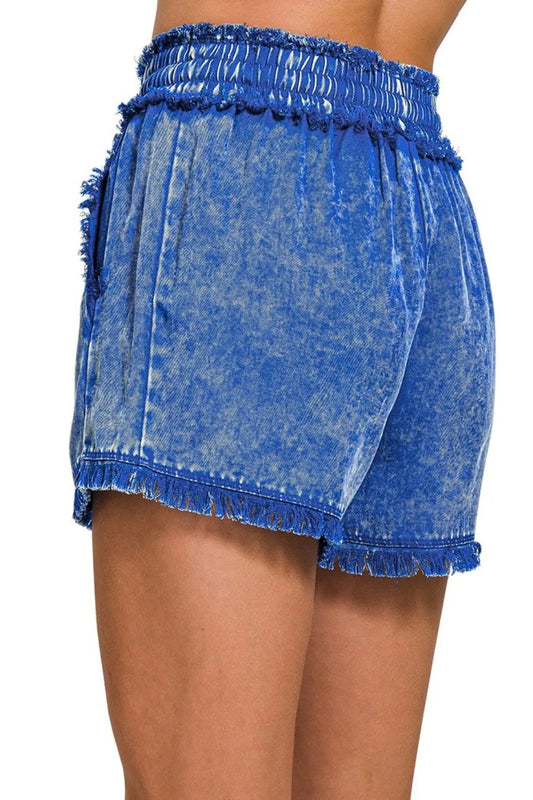 Blue Mineral Classic Cutoff Shorts