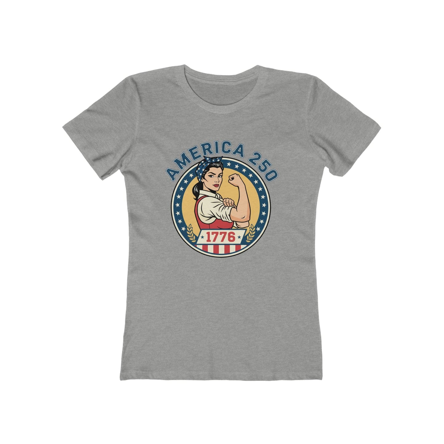 America 250 Rosie Tee - Patriotic Women’s Boyfriend T-Shirt (1776)