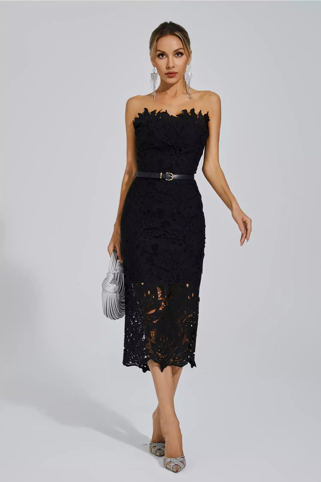 Jazlyn lace midi dress size S
