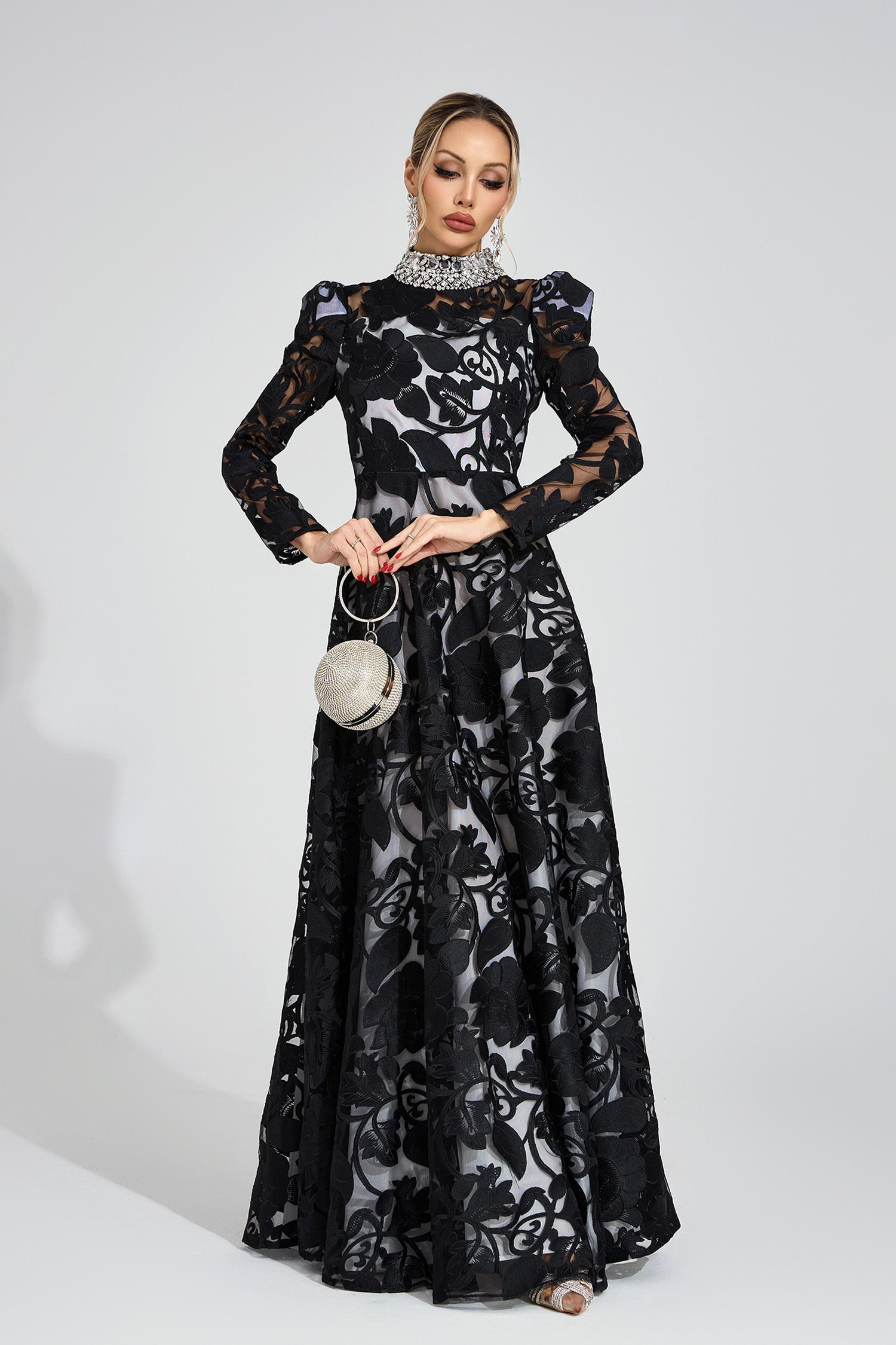 Noir Fleur Royal Gown