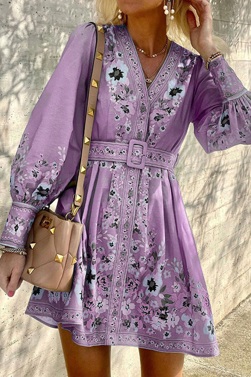 Perfect Sensation Boho Mini Dress - 5 Colors Purple