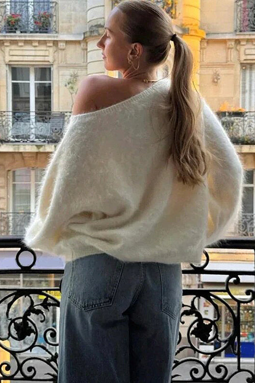 Meet Cozy Off Shoulder Knit Sweater - 3 Colors