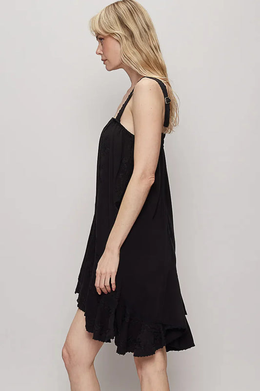 Blackout Ruffle Hem Dress