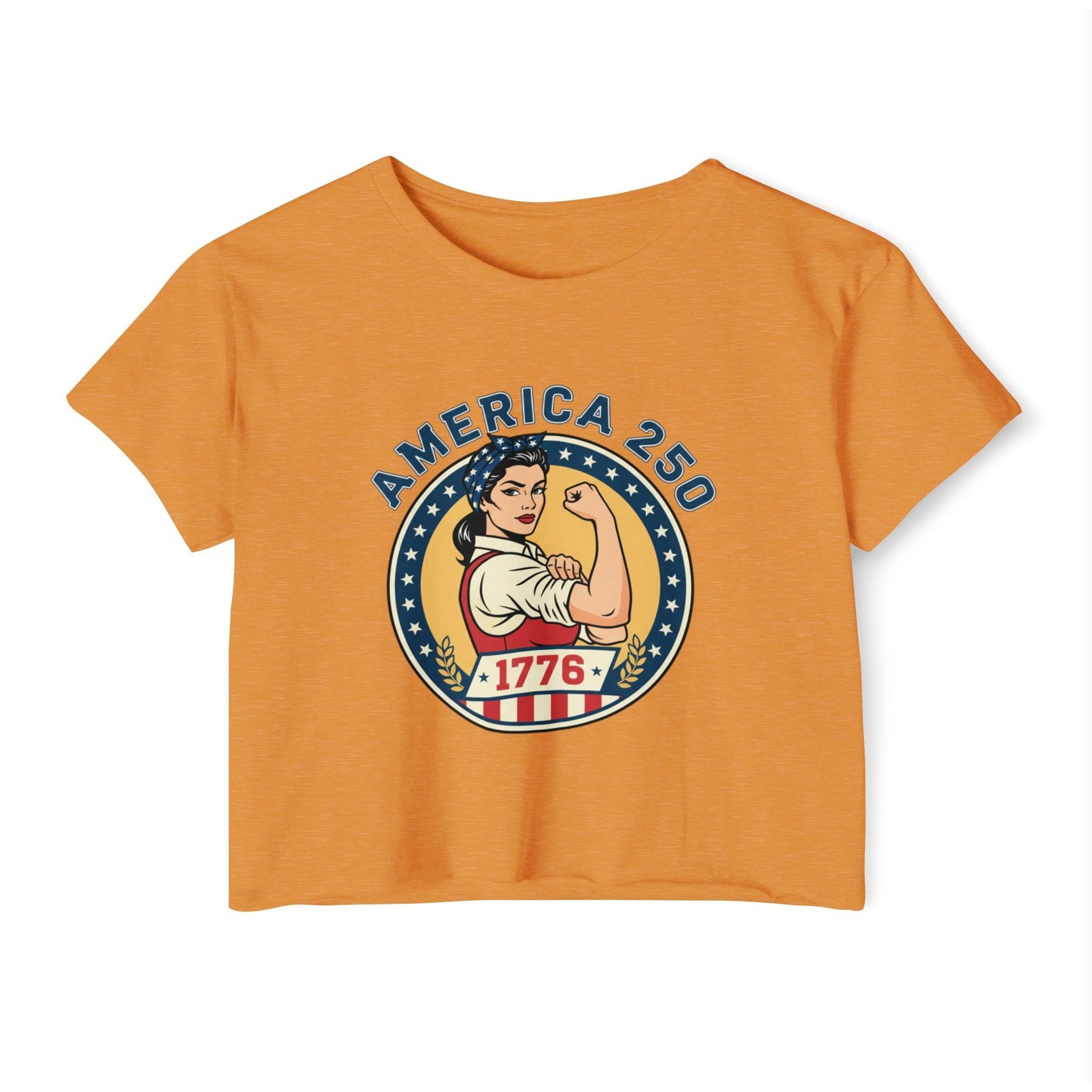 Women's Crop Top — 'America 250' Rosie-Inspired 1776 Patriotic Festival Tee