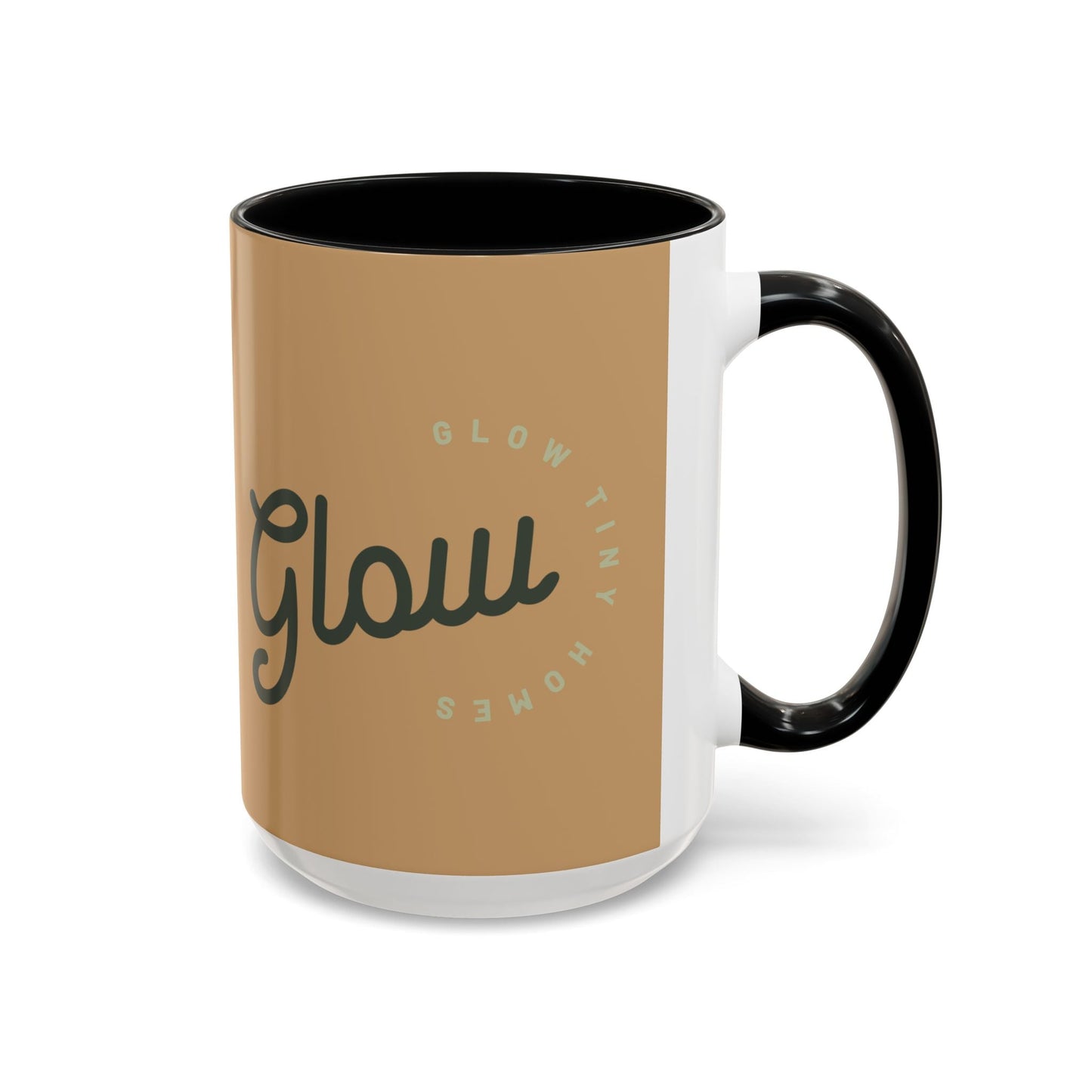 Glow Accent Coffee Mug — 'Glow Tiny Homes' Script Ceramic Mug (11/15oz)