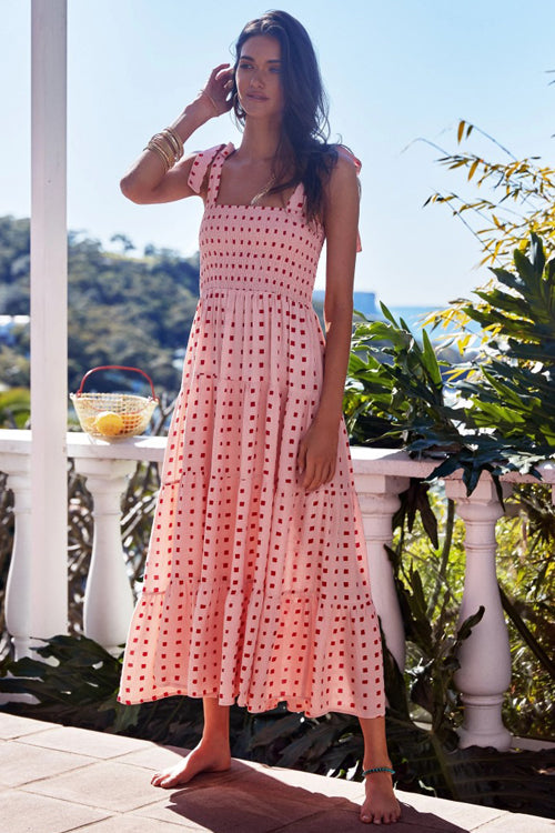 Dreamy Romance Printed Maxi Dress - 4 Colors Pink Dot