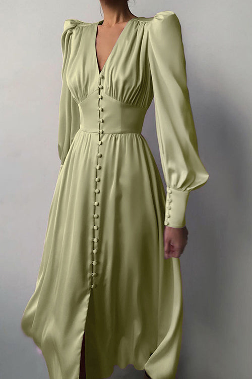Adorably Flirty Stain Midi Dress - 6 Colors Light Green