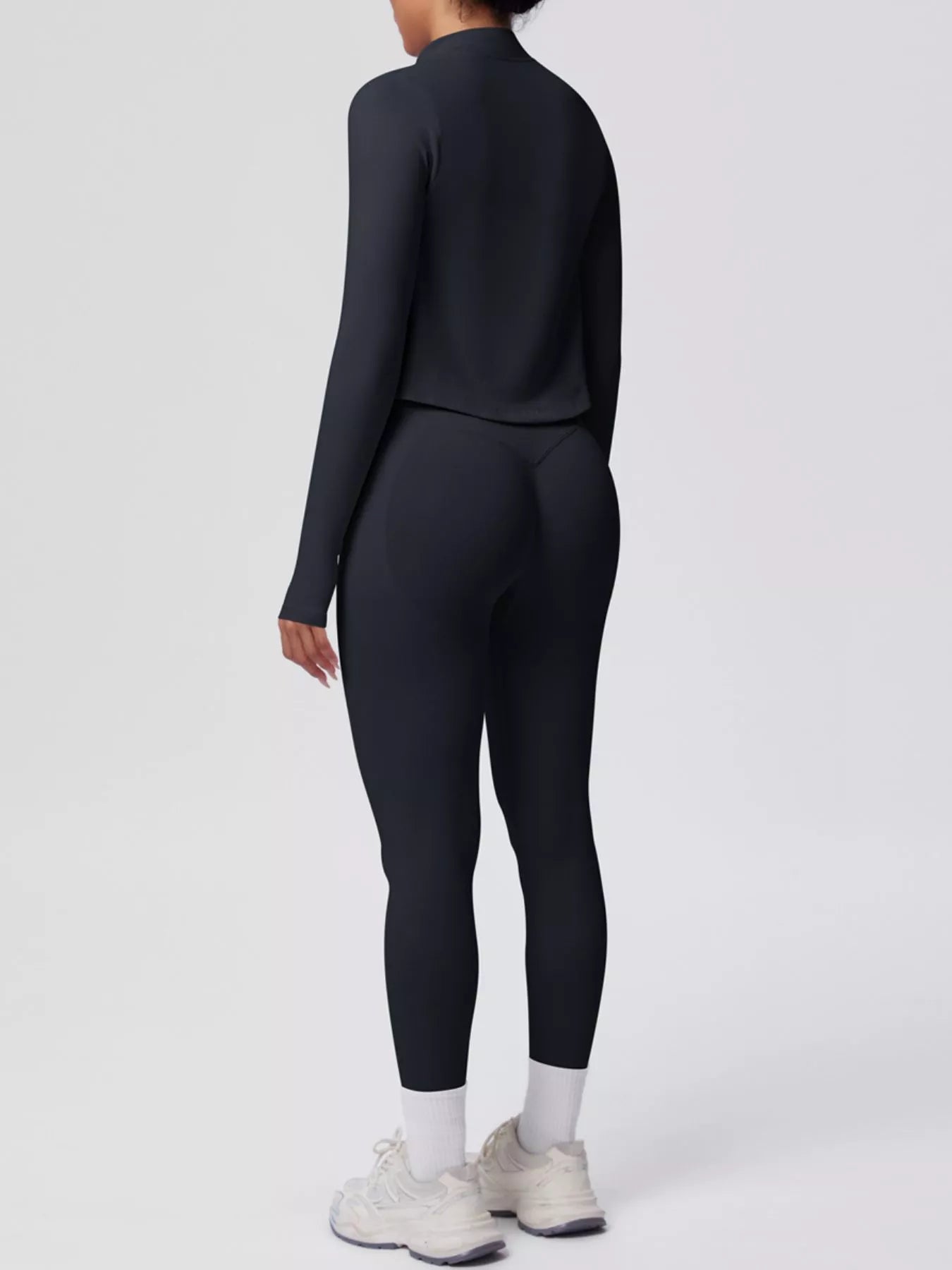 Stylish Activewear - Tank with Zip-Up Jacket Leggings Three-Piece