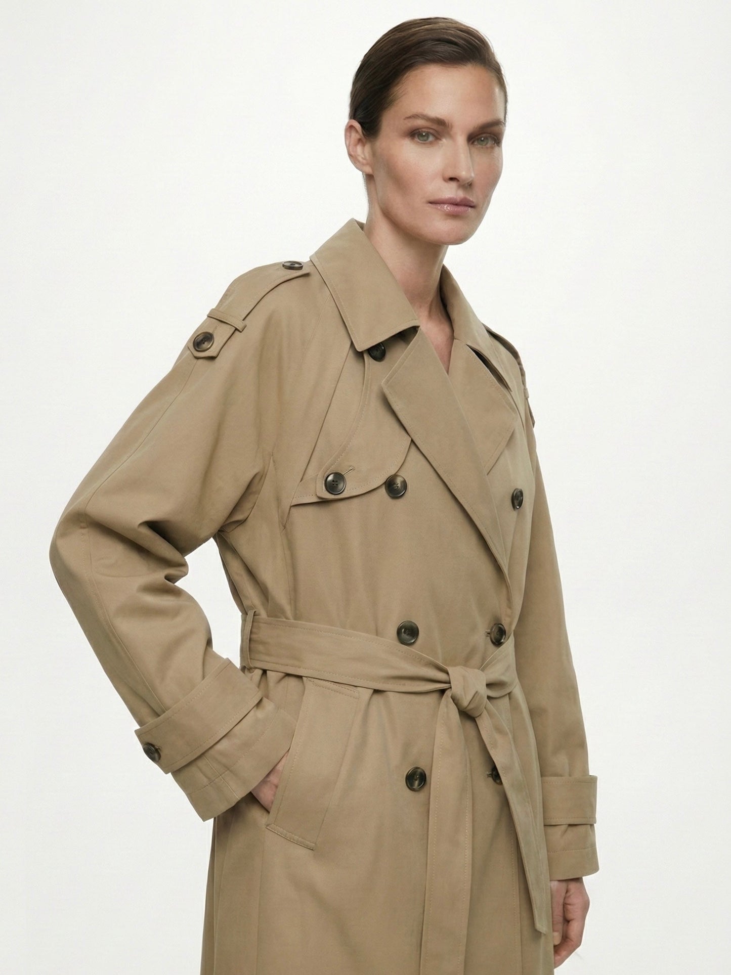 Myla | Classic Double-Breasted Trench Coat