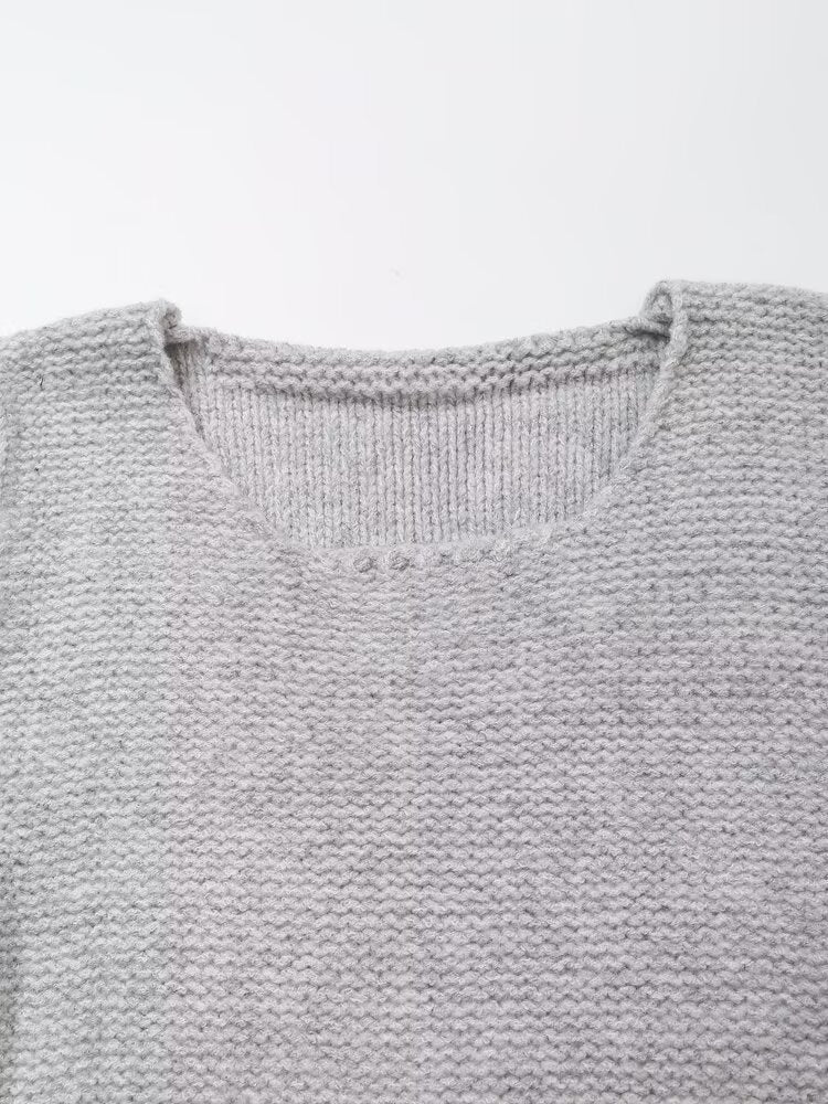 Women Sleeveless Sweater Vest Simple Side Bow Button