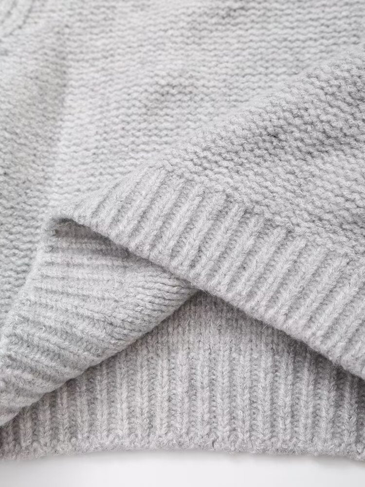 Women Sleeveless Sweater Vest Simple Side Bow Button
