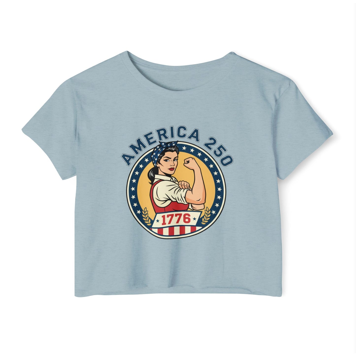 Women's Crop Top — 'America 250' Rosie-Inspired 1776 Patriotic Festival Tee