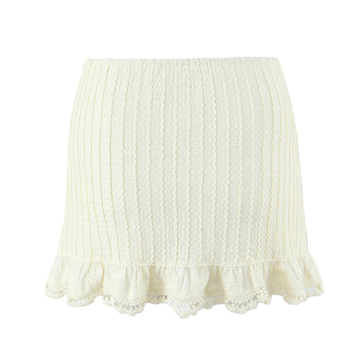 White Lace Lace Skirt Mini