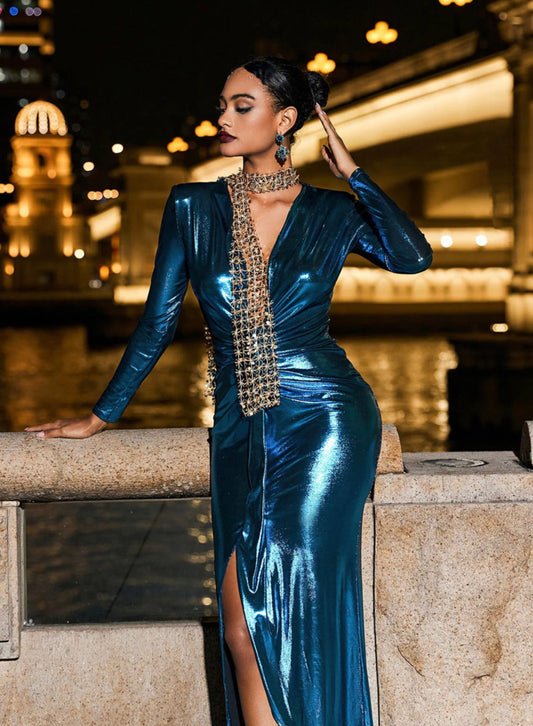 Boy metallic maxi dress