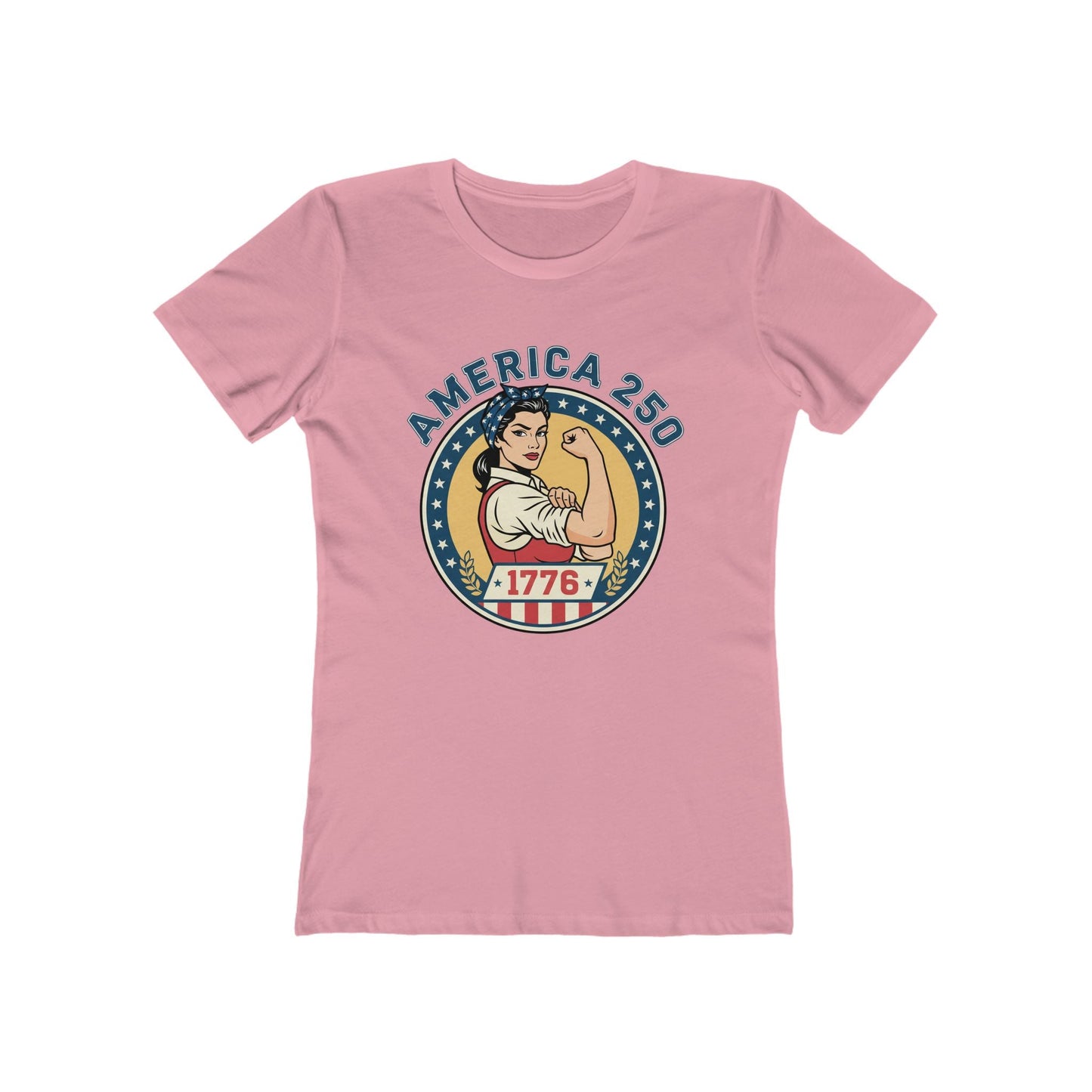America 250 Rosie Tee - Patriotic Women’s Boyfriend T-Shirt (1776)