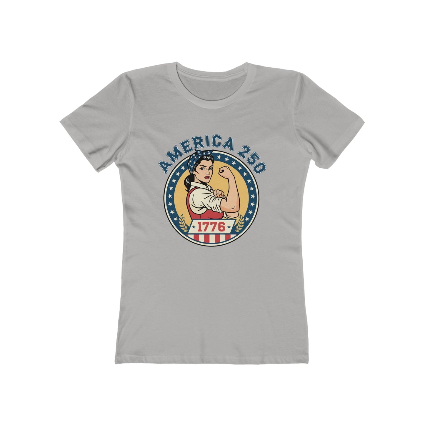 America 250 Rosie Tee - Patriotic Women’s Boyfriend T-Shirt (1776)