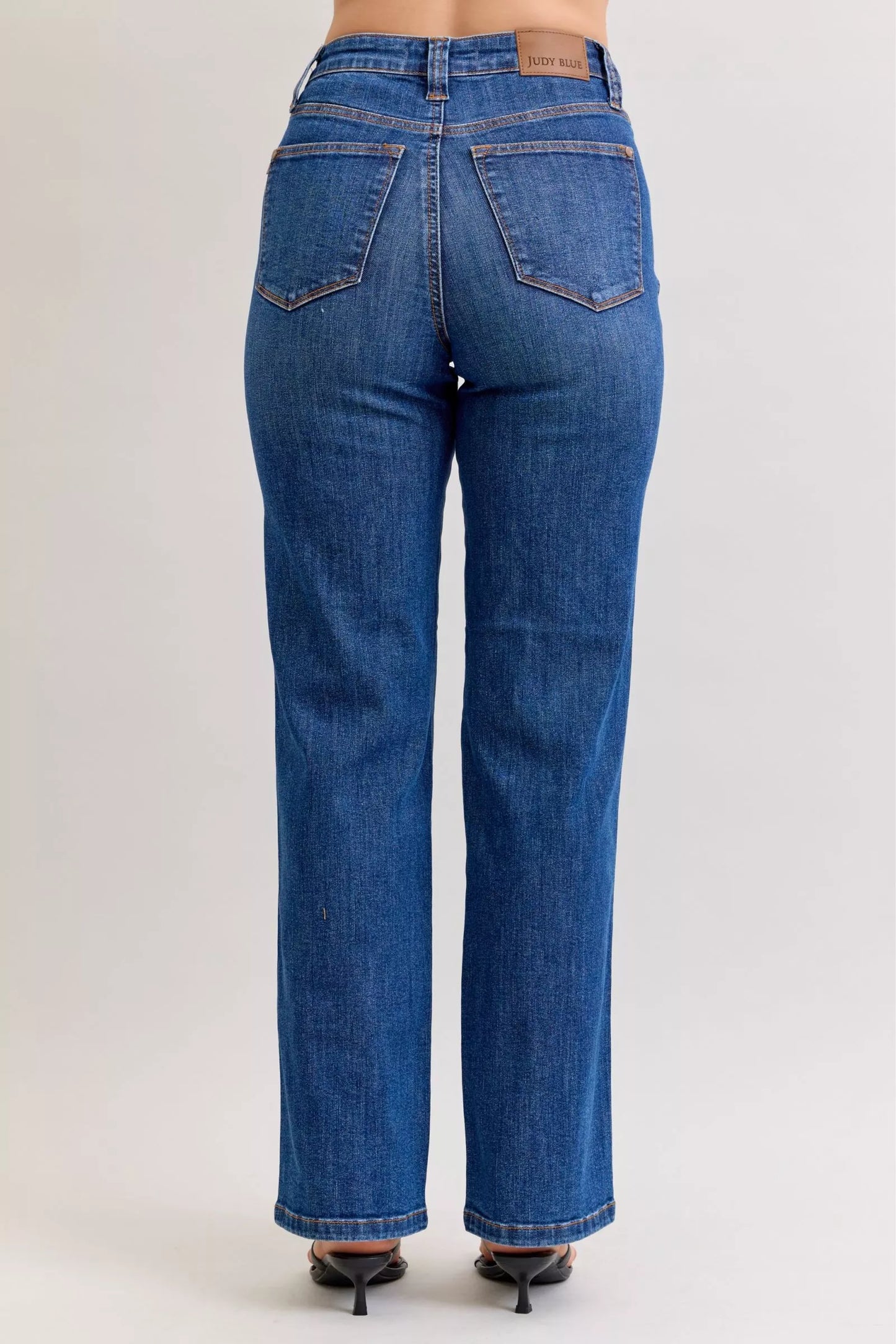 High Waist Tummy Control Straight Leg Jeans