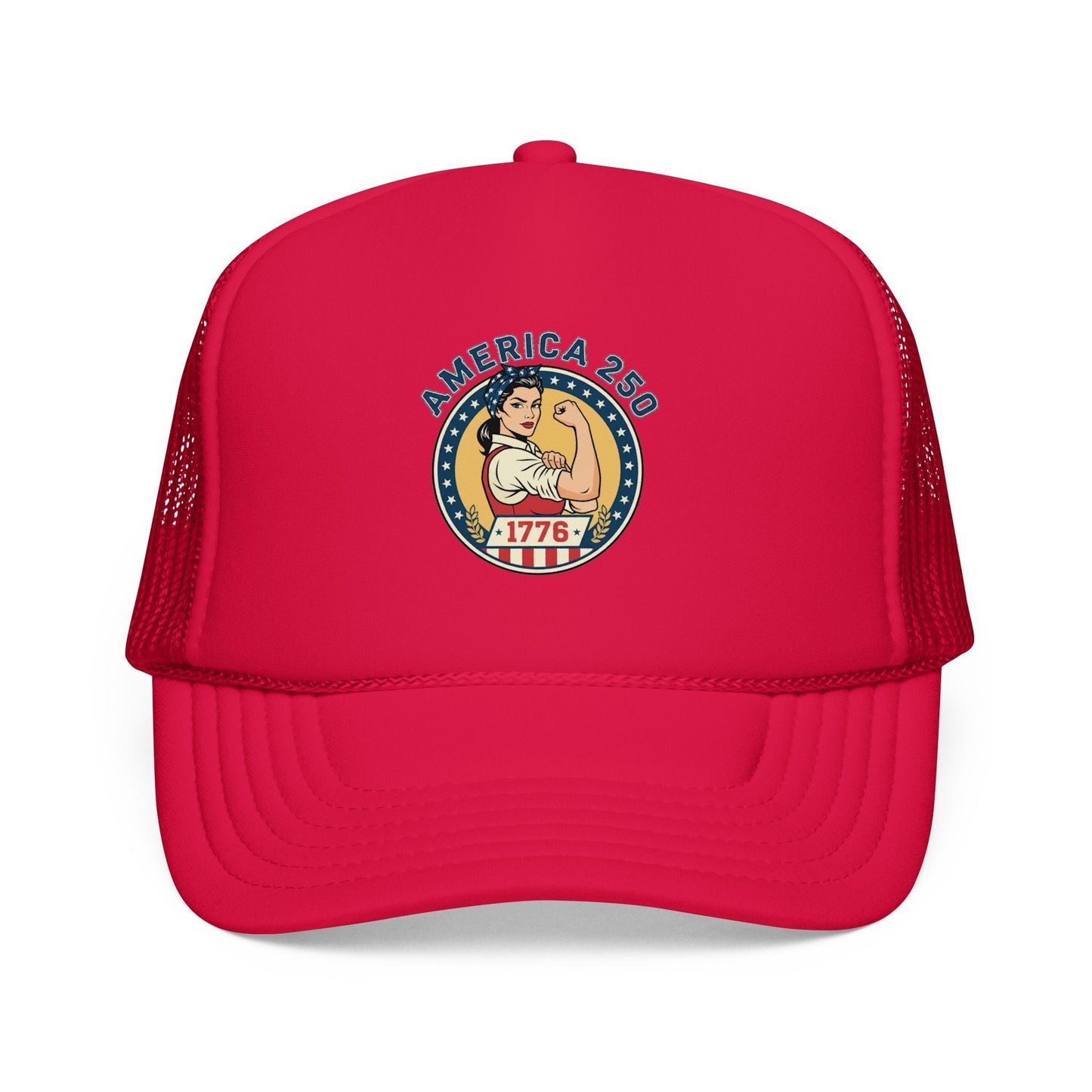 America 250 Trucker Hat — Patriotic 1776 Foam Cap