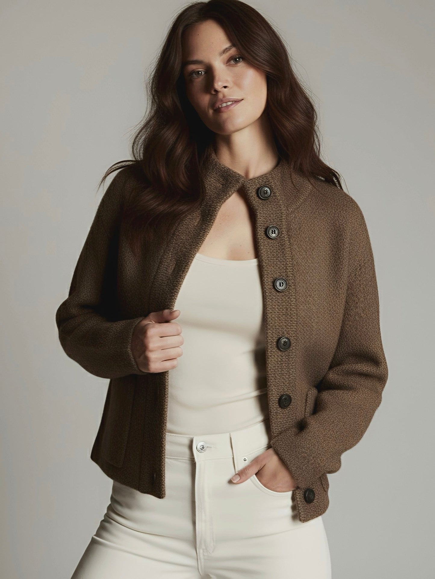 Rosemary | Buttoned Knit Jacket