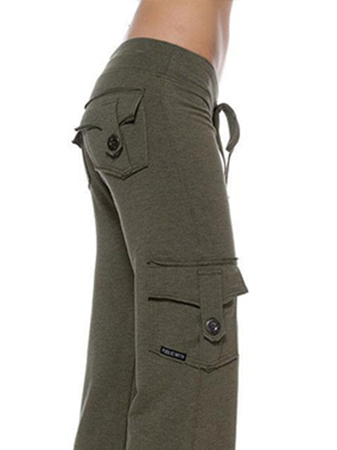 Mid Waist Pants Pockets