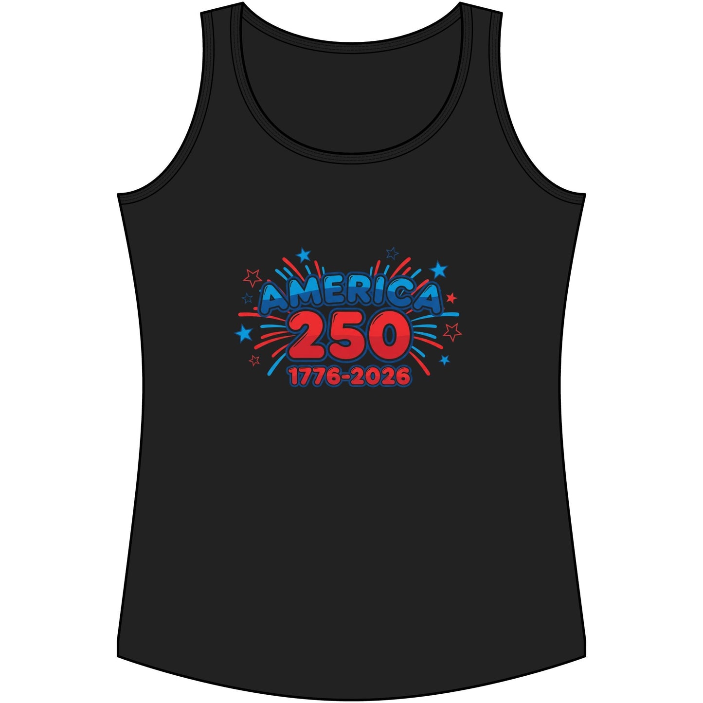 America 250th Anniversary Tank Top— 1776–2026 Patriotic Women's Cotton Sleeveless Shirt