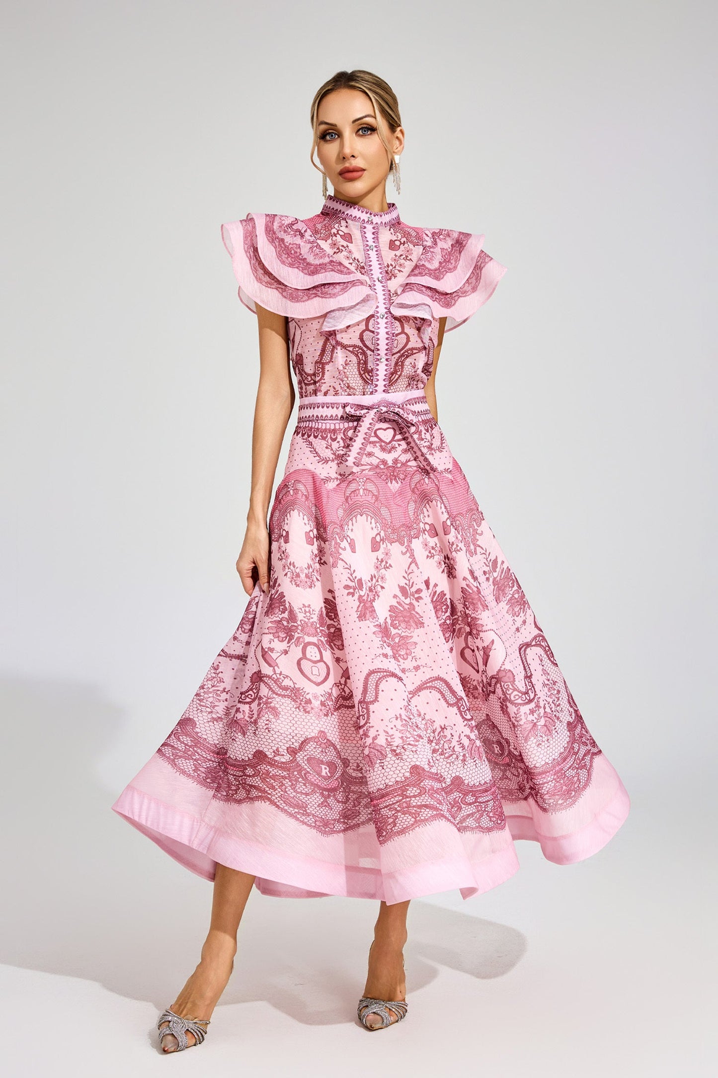 Rosalie Vintage Ruffle Top & Skirt Set