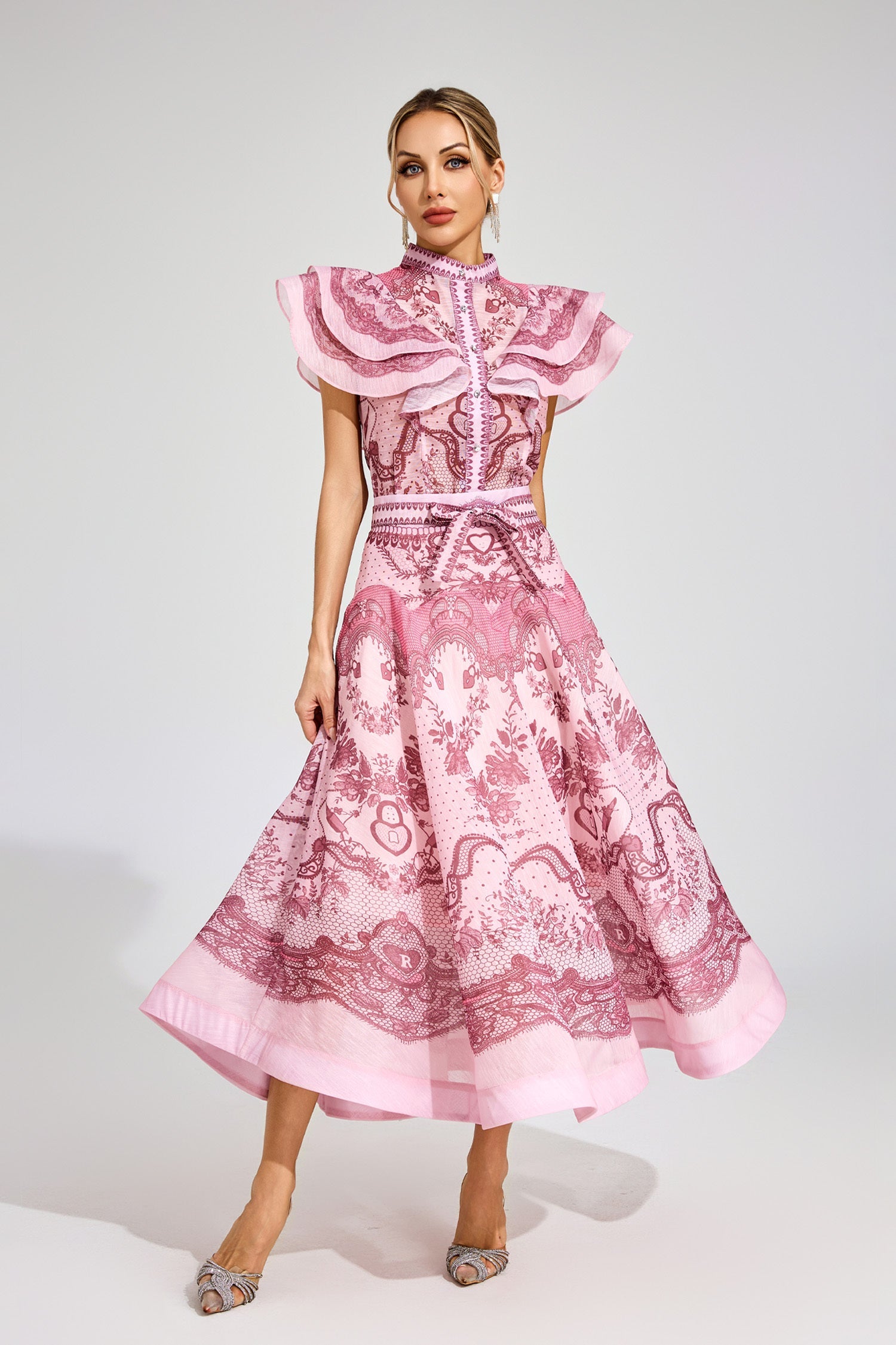 Rosalie Vintage Ruffle Top & Skirt Set
