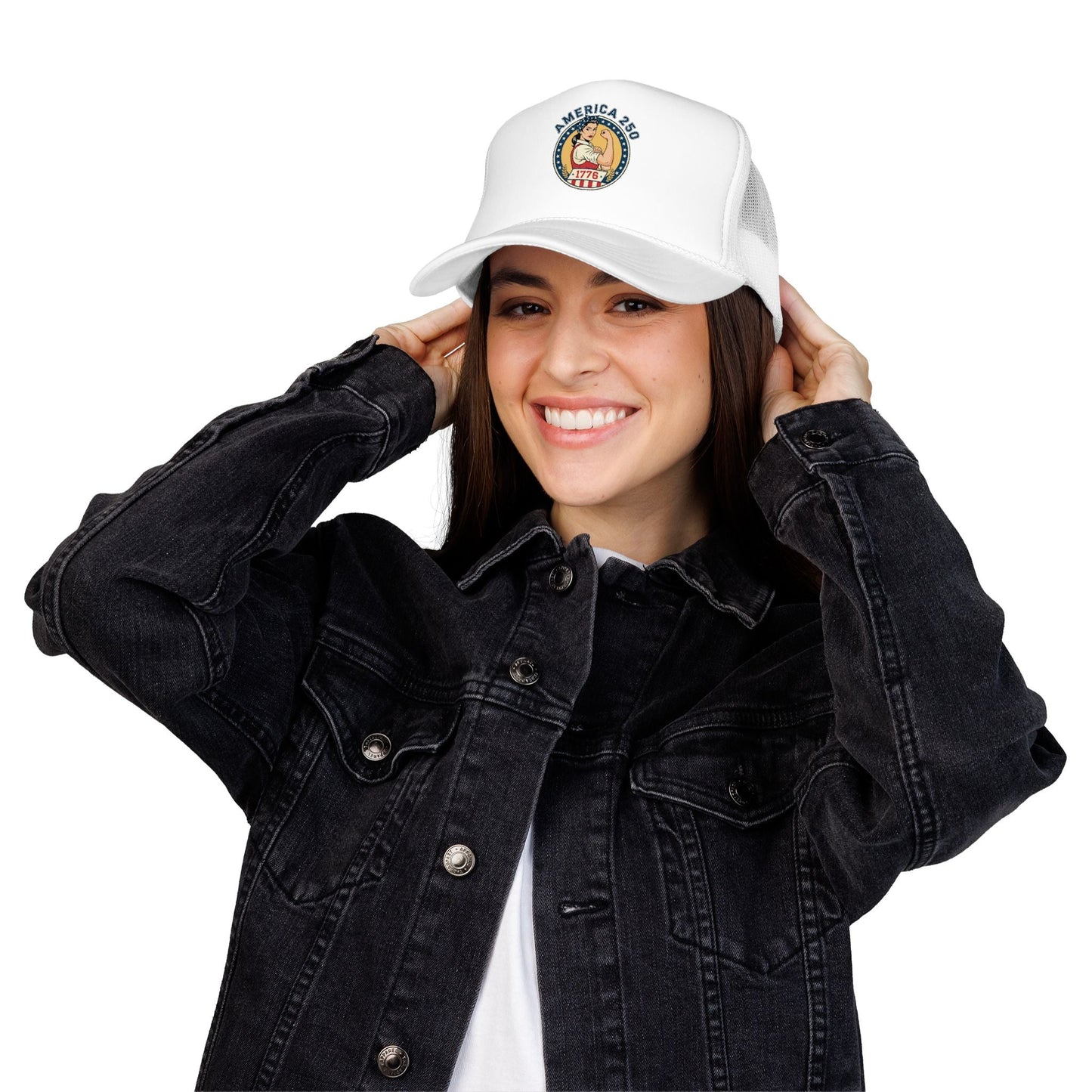 America 250 Trucker Hat — Patriotic 1776 Foam Cap
