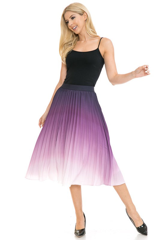 Women's High Waist Pleated A-Line Swing