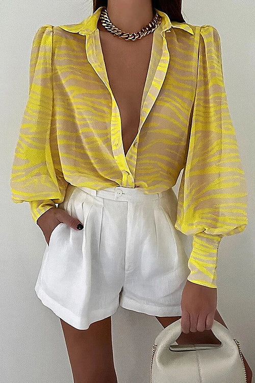Sunny Side Of Life Floral Print Long Sleeve Top - 9 Colors Yellow