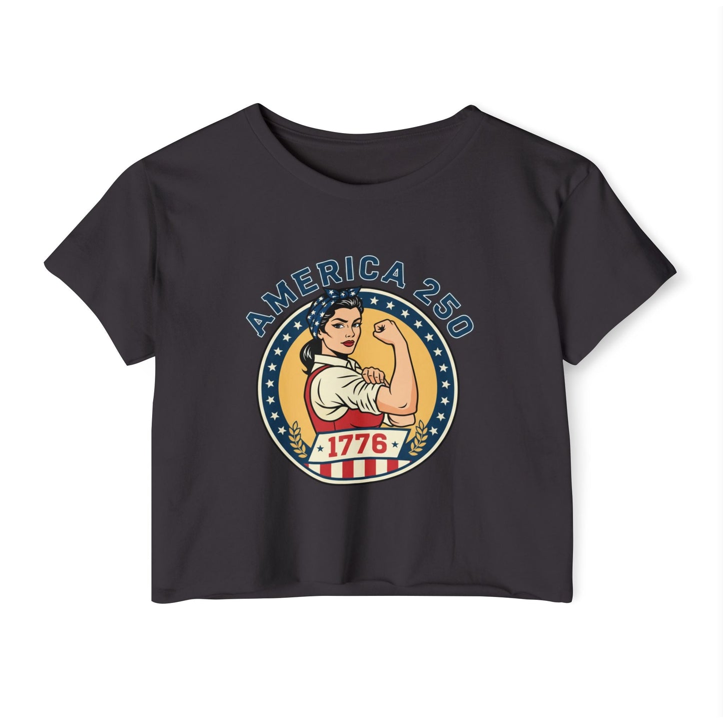 Women's Crop Top — 'America 250' Rosie-Inspired 1776 Patriotic Festival Tee