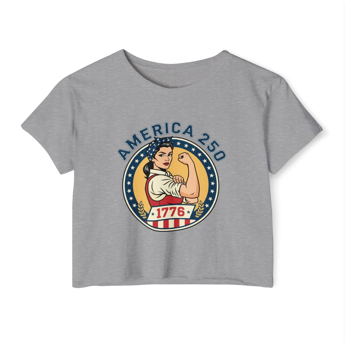 Women's Crop Top — 'America 250' Rosie-Inspired 1776 Patriotic Festival Tee