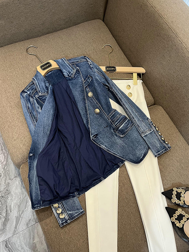 Yvonne Denim blazer