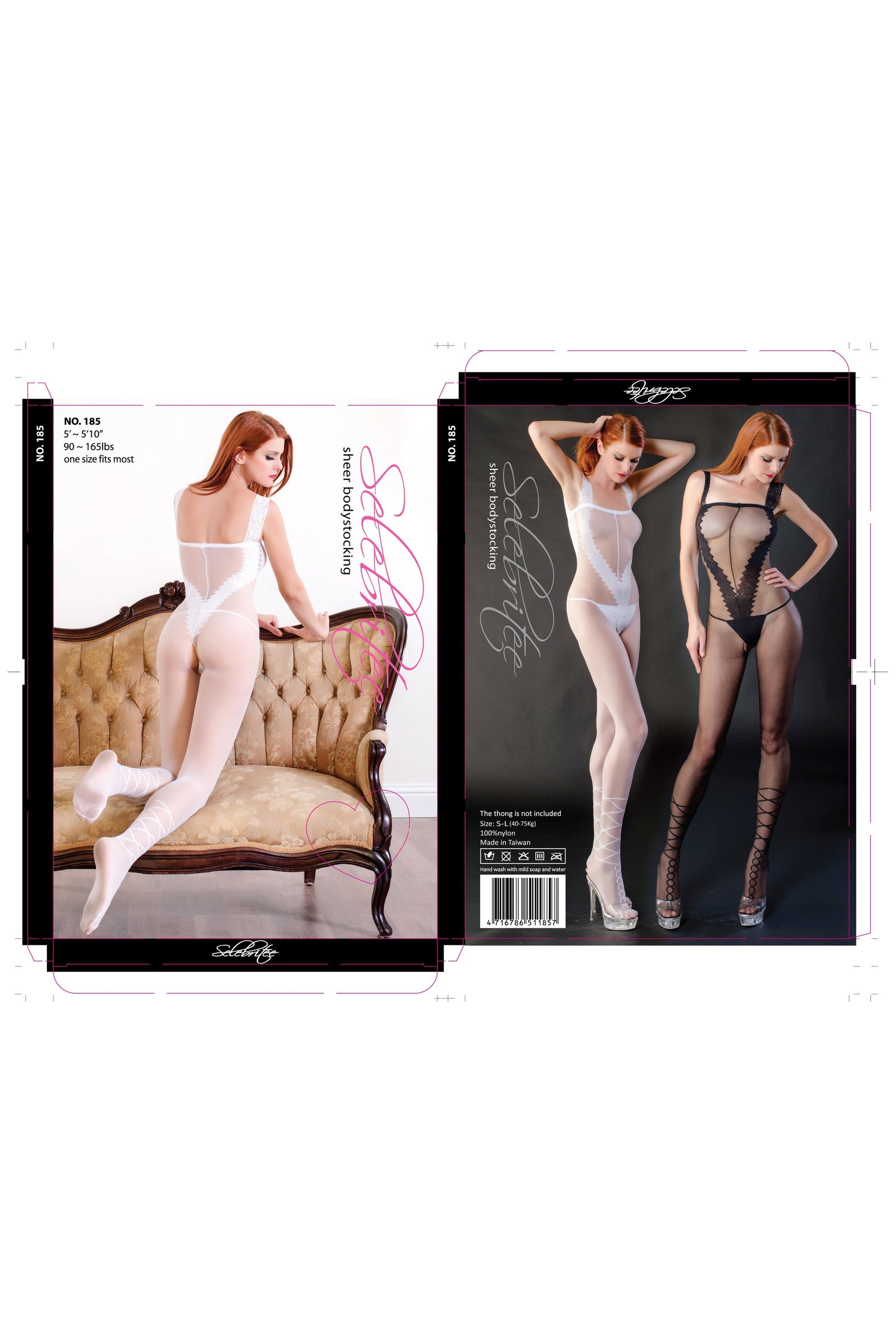 Ladies Sexy Sheer Mesh Body Stocking Crotchless