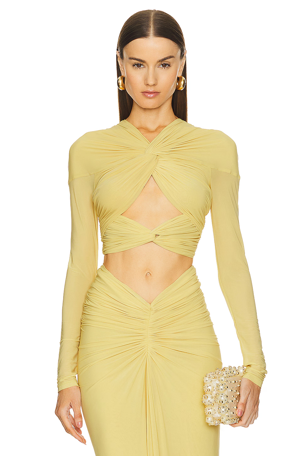 Soleil Cut-Out Yellow Draped Set size XS